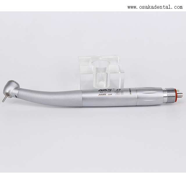 Fiber optic high speed dental handpice with coupling
