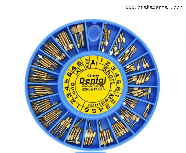 Dental Implant Golden Plated Screw Post