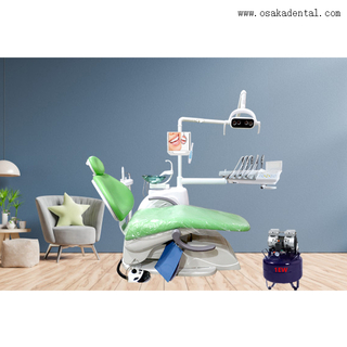 Top Mounted Dental Chair Unit with Dental Air Compressor And Oral Camera with Monitor