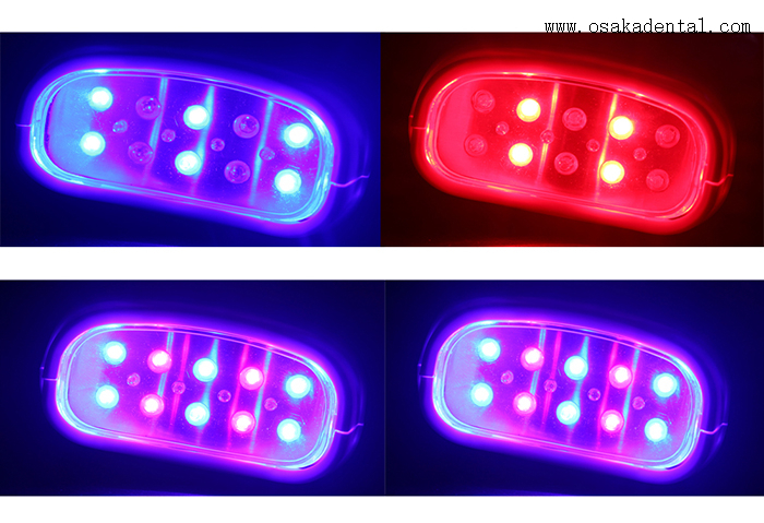 Three color tube clamp teeth whitening unit can install on the desk and the dental unit