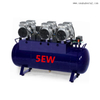 One for Five Units 90L Dental Silent Air Compressor