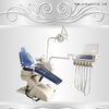 Blue color dental chair with touch system