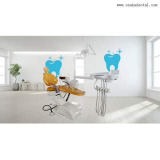 Dental Chair with LED Lamp And Yellow Color Dental Chair Unit