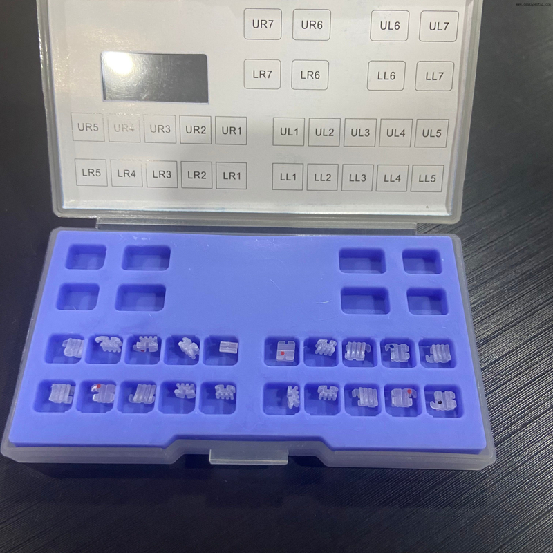 Dental Orthodontics Ceramic Bracket ROTH/MBT 345 Hook OSA-P90-1