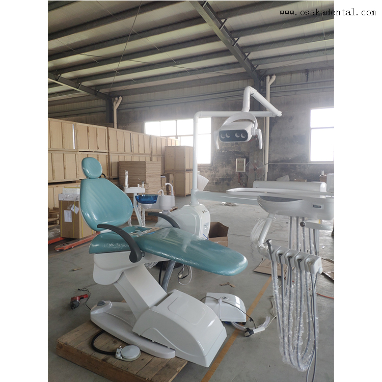 Dental chair with LED lamp and simple style with OSAKADENTAL CHAIR UNIT dental handpiece set