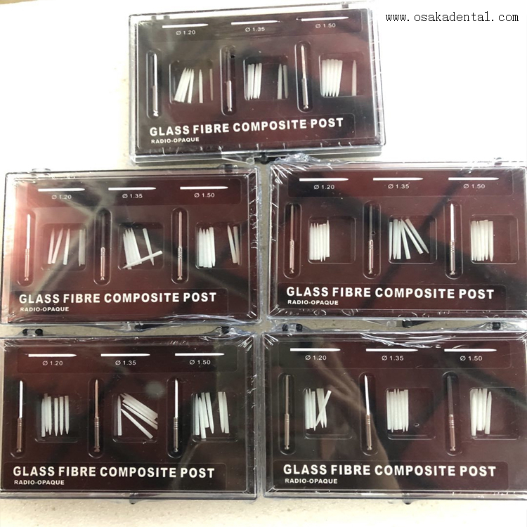 Dental Glass Fiber Post with 18pcs Post And 3pcs Drills