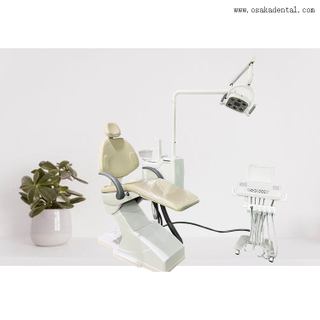 Dental chair with separated moving cart with ivory white colour