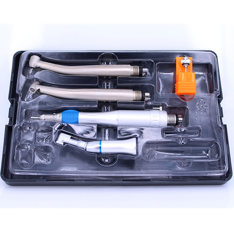 Dental chair unit with dental LED scaler and dental handpiece and dental air compressor with dental curing light