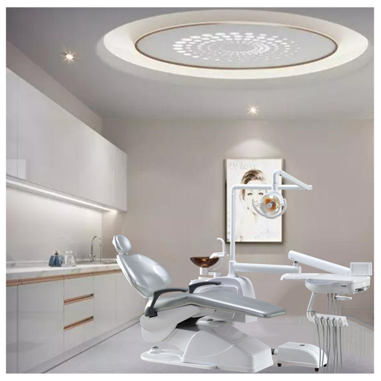 Simple Dental Clinic Chair Unit with Dentist Stool
