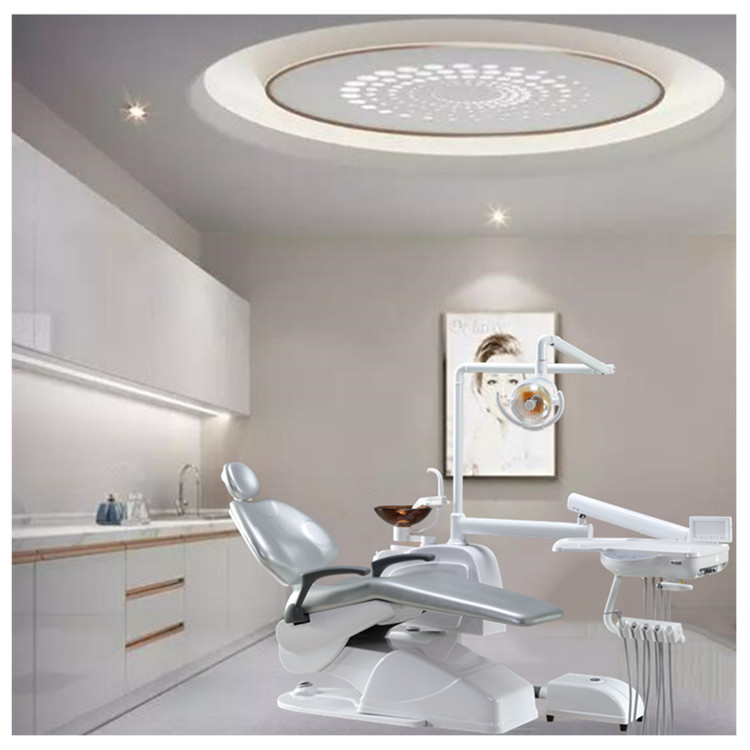 Simple Dental Clinic Chair Unit with Dentist Stool