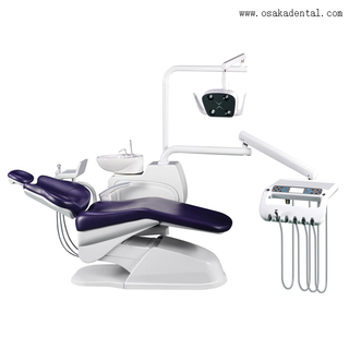 High class purple colour dental chair from OSAKA dental chair unit with dental whitening machine and dental algiante