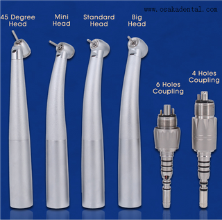 Fiber Optic High Speed Handpiece with 4 Holes Or 6 Holes Coupling