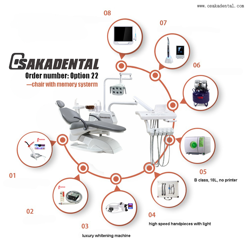 Memory Systerm Dental Chair with All Dental Equipment Option 22