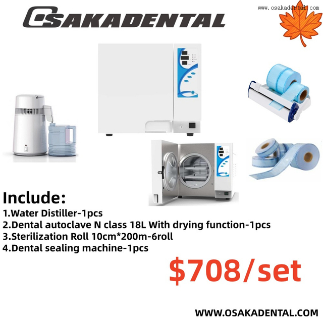 Dental Sealing Machine Water Distiller And Dental N Class Autocalve Set