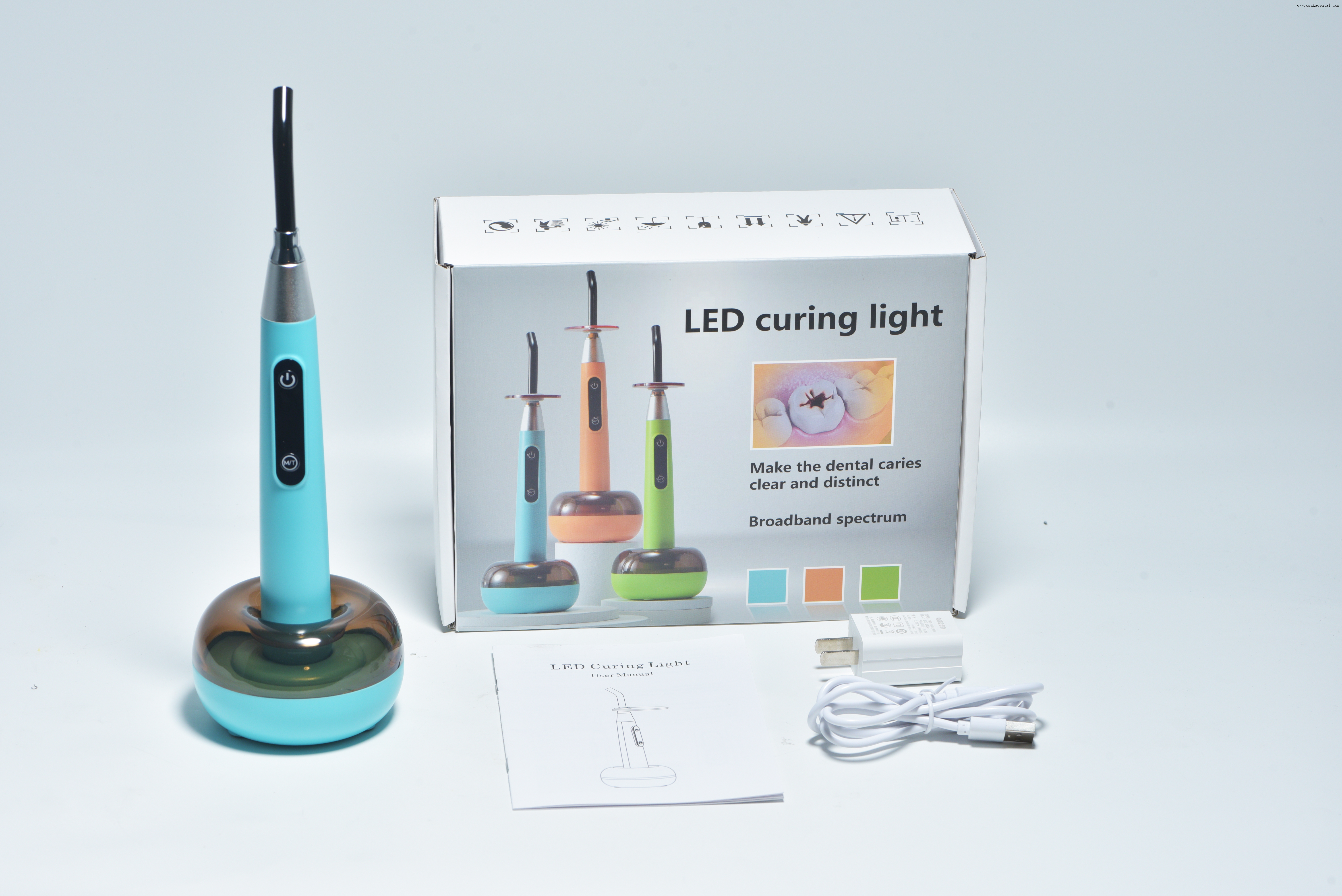Colorful rainbow Dental curing light with caries detection funtion