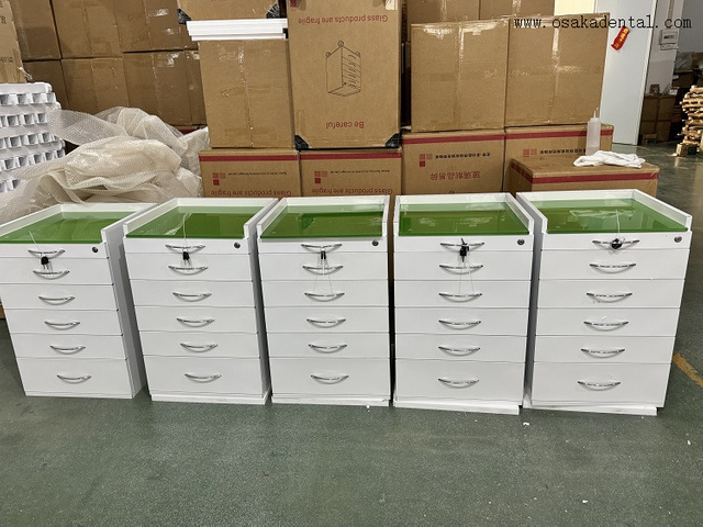 Dental Mobile Tool Cart 5 Drawers with Lock OSA-T5