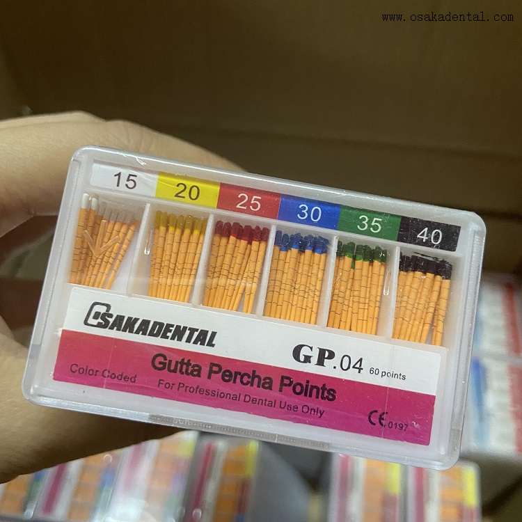 Dental Gutta Percha Points 02/04/06 Taper with Length Mark