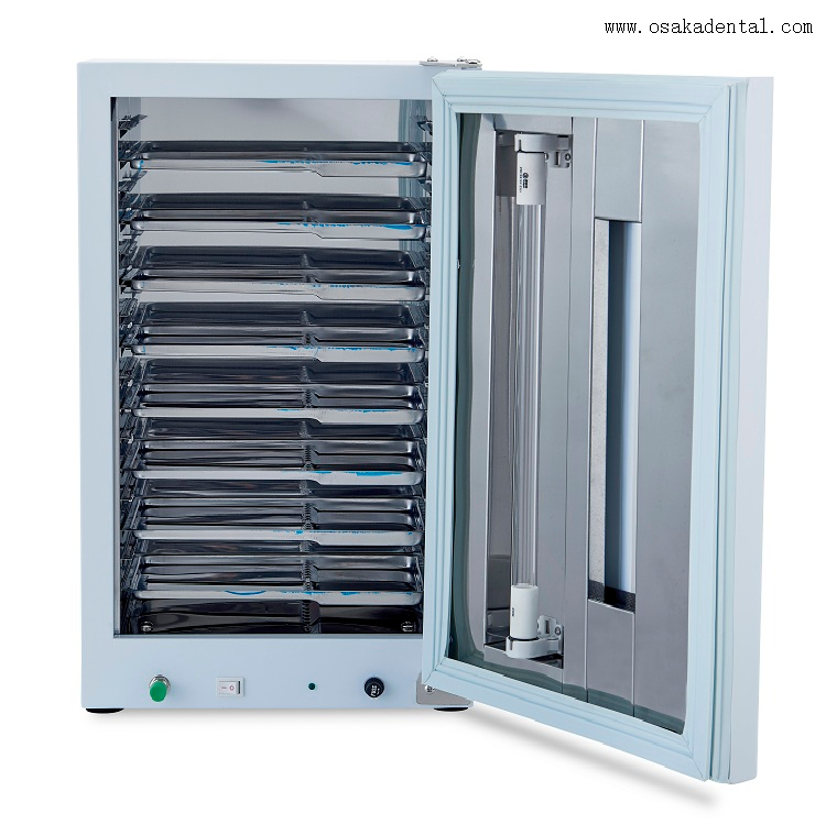 Dental UV Sterilizer Single Door with Timing And Ozone with 10 Stainless Tray
