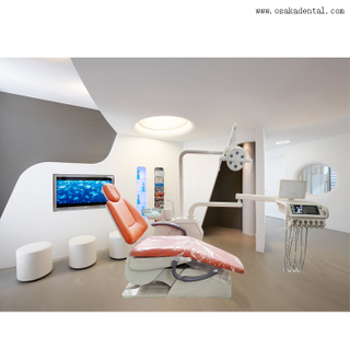 Soft leather dental chair with nice touch screen system tray
