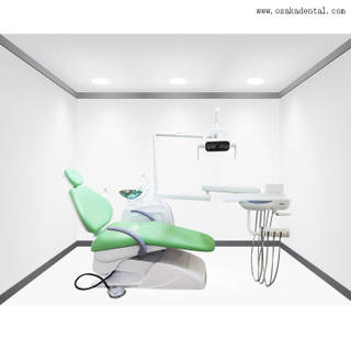 Green colour dental chair with high class dental chair