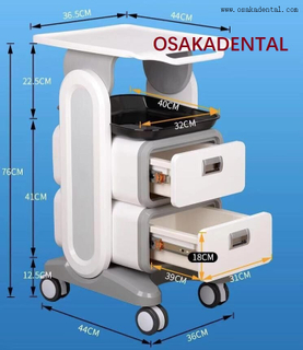 Mobile Tool Cart with Wheels 2 Drawers Trolley Multifunction Roller Tool Cabinet for 3D Scanner Machine