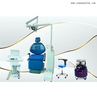 Dental Chair with Moving Cart And Blue Nice Colour / Strong base dental chair