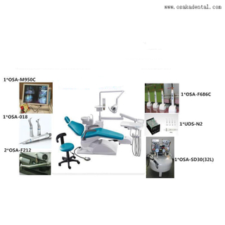 Economic dental unit chair with dental air compressor and oral camera 