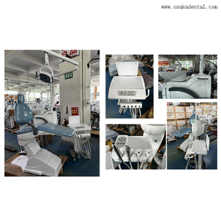 Dental chair with moving cart with tissue box