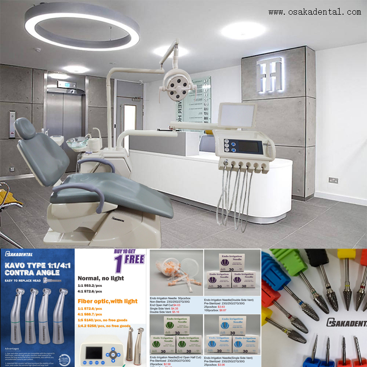 Smart Cover Dental Chair With Dentist Stool for dental clinic with dental alinate impression material