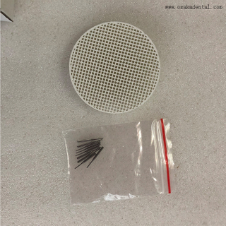 Dental Laboratory Materials Honeycomb Firing Round Tray with Pins