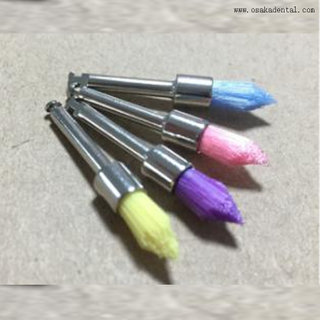 PB-340C colorful nylon dental Latch style flat prophy brush