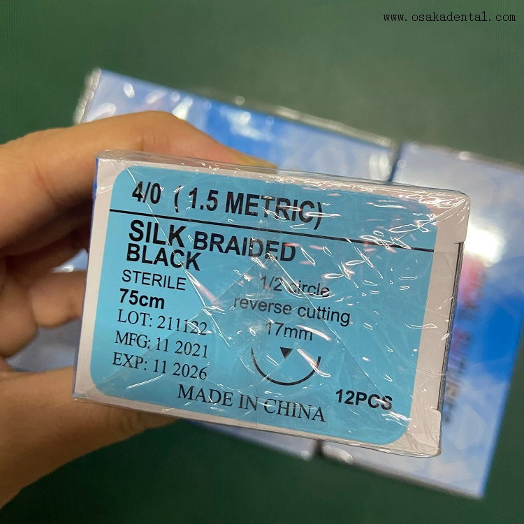 Dental Disposable Material Sugical Sutures Silk Braided OSA-C-115