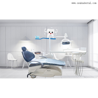 Black colour dental chair with dental high speed handpiece and low speed handpiece