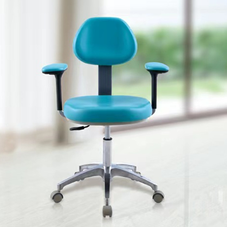Double Arms Dentist Stool with Backrest 