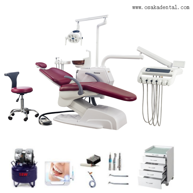  Big Seat Dental Chair Set with Cabinet for Clinic