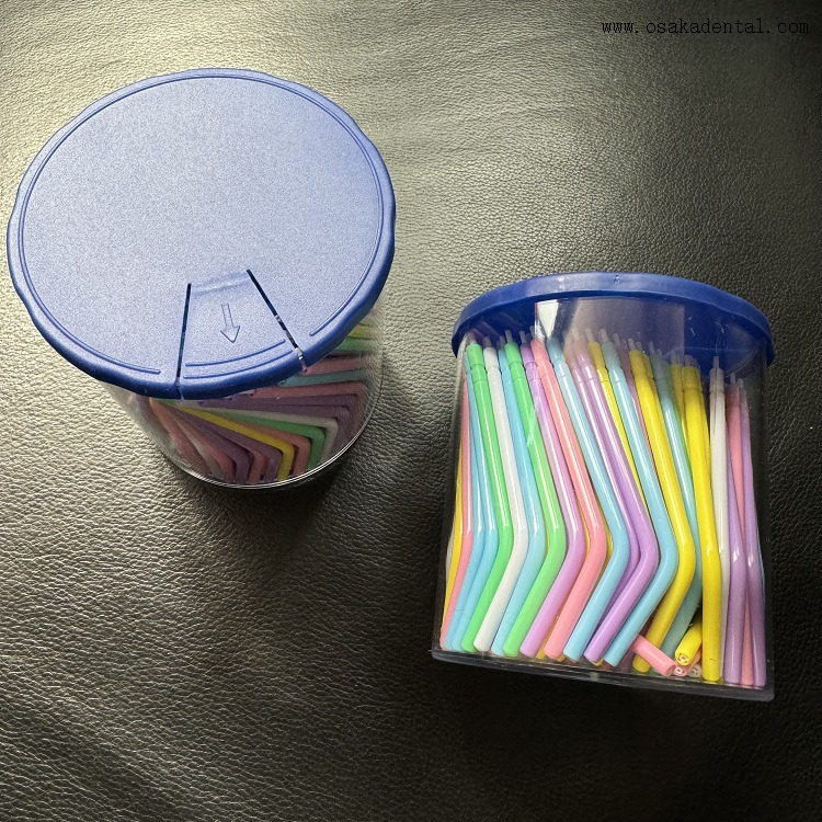 Dental Disposable Colorful Syringe Tips Bottle Package