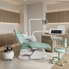 High class dental chair unit with touch screen instrument tray