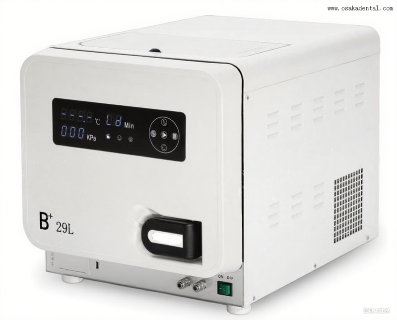 European B Class Opening water tank Digital display 29L dental autoclave for dental unit with Thomas Vaccum pump