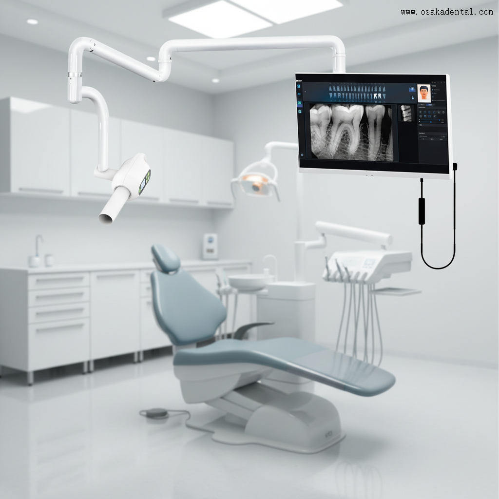 Dental x ray machine with Digital sensor one set system with 24 inches Monitor for Denture Surgical 