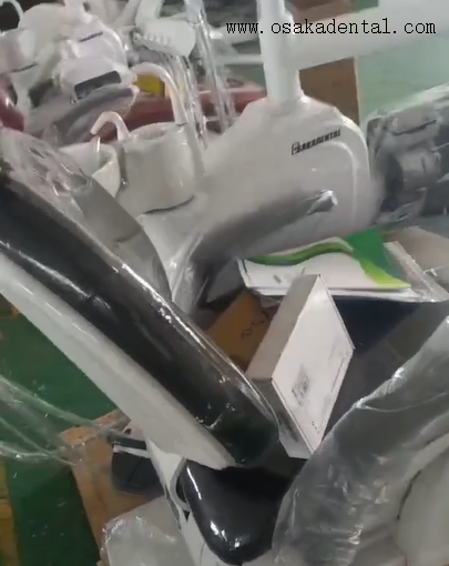 Adjustable LED dental chair with anti-microbial upholstery for clinical hygiene