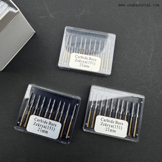 Dental FG Golden Titanium Zekrya Carbide Burs 10pcs/box