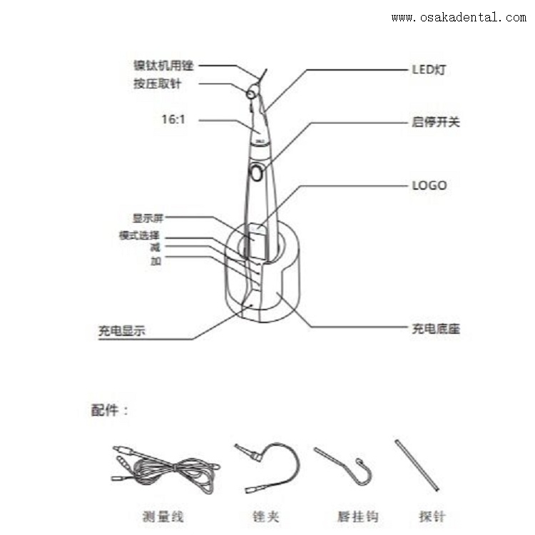 Wireless Dental Endo Motor with Apex Locator Function OSA-E13-4EA