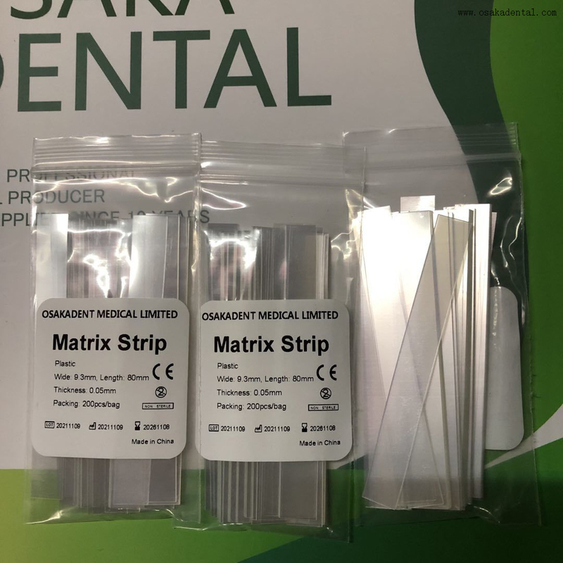 PET material matrix strip for dental treatment for dental handpiece