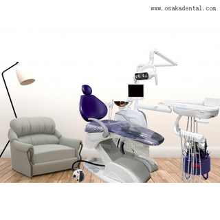 High Quality Dental Chair Unit with basic function with dark blue color
