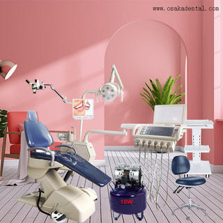 High quality dental chair unit for dental clinic dark blue color