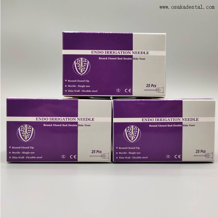Dental Irrigation Needles with Double Side Vent