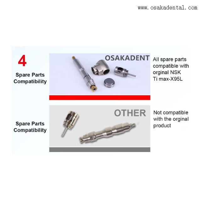 Red ring high speed handpiece LED increasing electric micro motor 1:5 contra angle handpiece