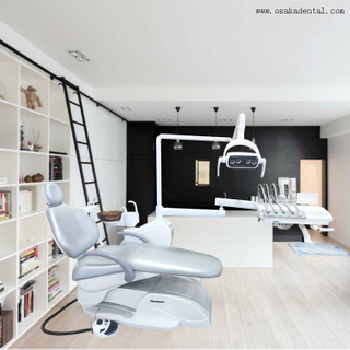 Dental chair with silver colour