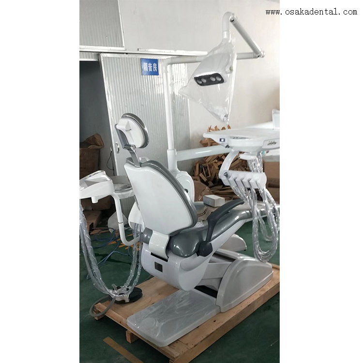 Economic dental chair with dental air compressor and good quality dental handpiece