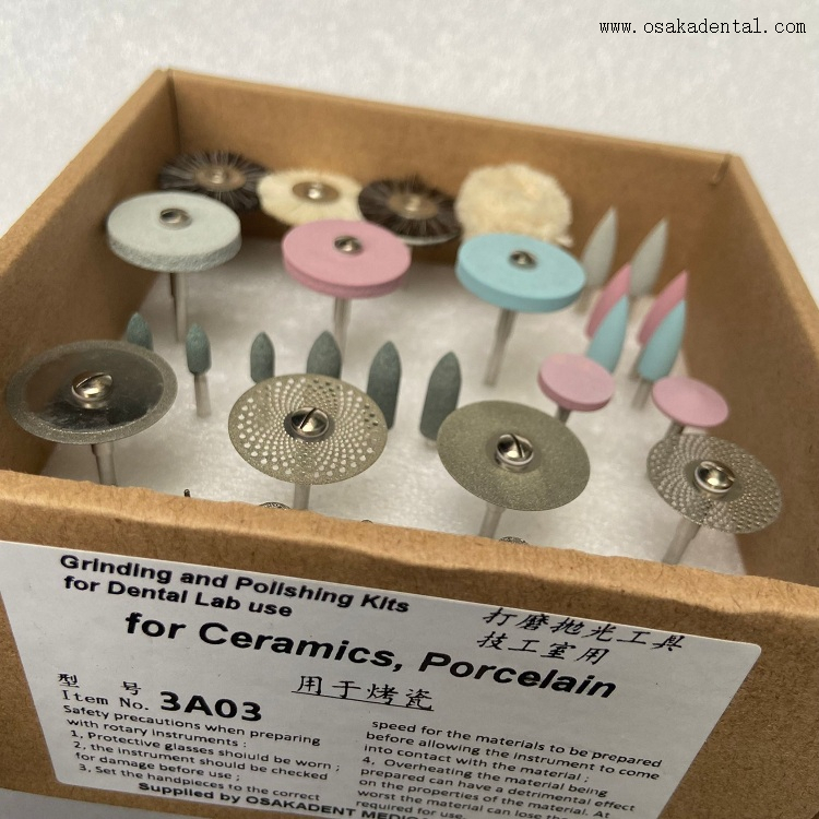 Grinding And Polishing Kits for Dental Lab Use for Ceramics porcelain 3A03